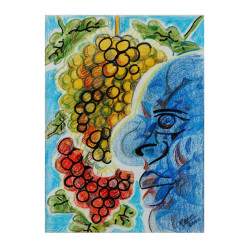 Διόνυσος -Dionysus -(mixed tecnique on paper)